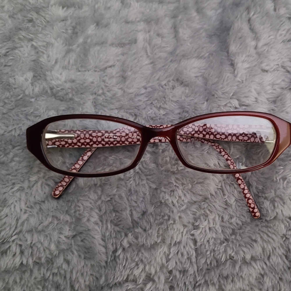 EUC Coach Kennedy 573 burgundy eyeglass fr…